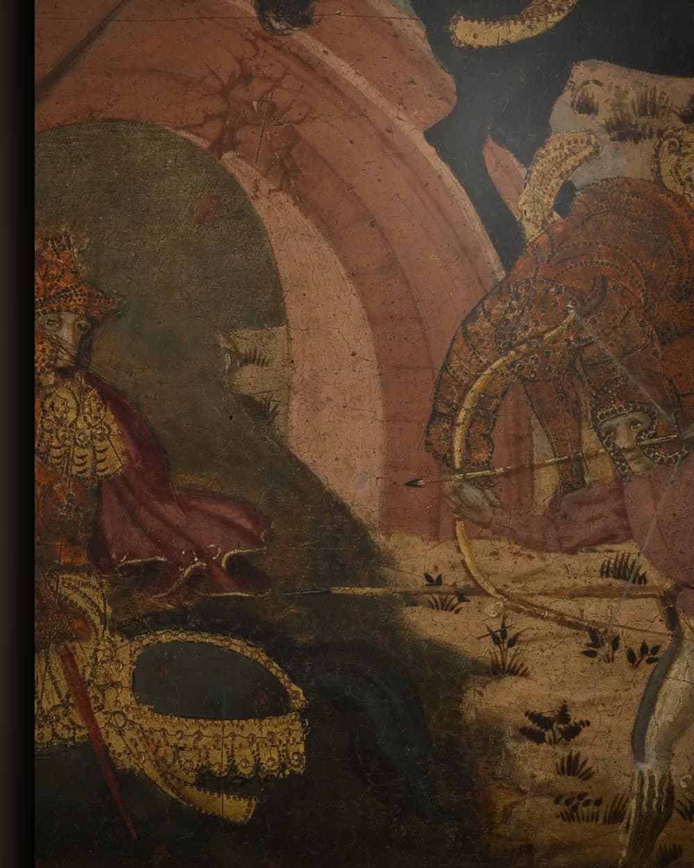 Materiaal en afwerking van Horatius Cocles verdedigt de Pons Sublicius in het wisselframe