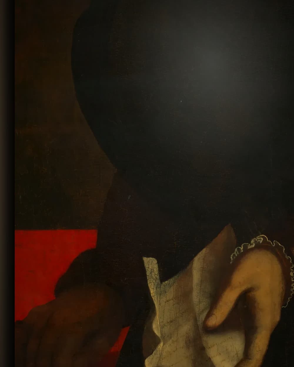 Materiaal en afwerking van Portret van een jongeman in het wisselframe