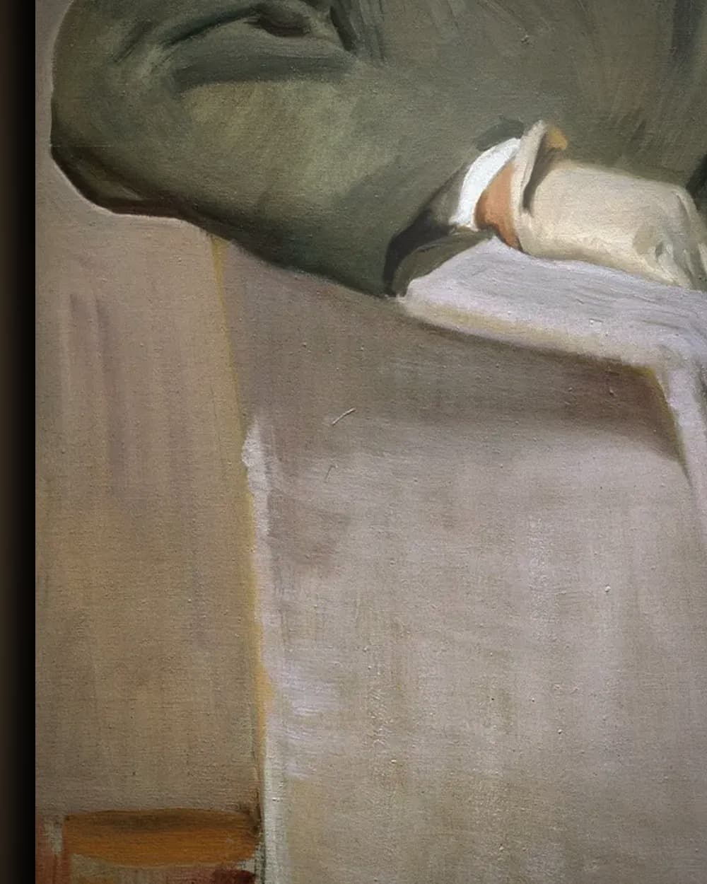 Materiaal en afwerking van Portret van een jongeman in het wisselframe