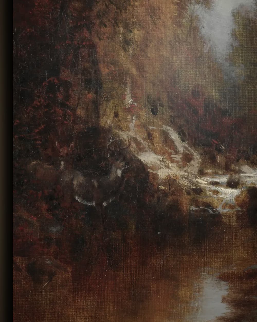 Materiaal en afwerking van Herfsttafereel in de Adirondacks in het wisselframe