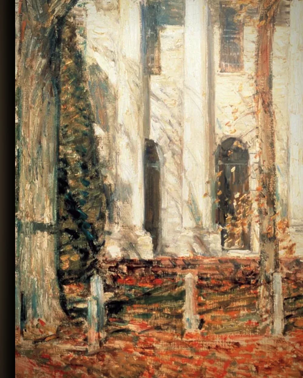 Materiaal en afwerking van Kerk van Old Lyme in het wisselframe