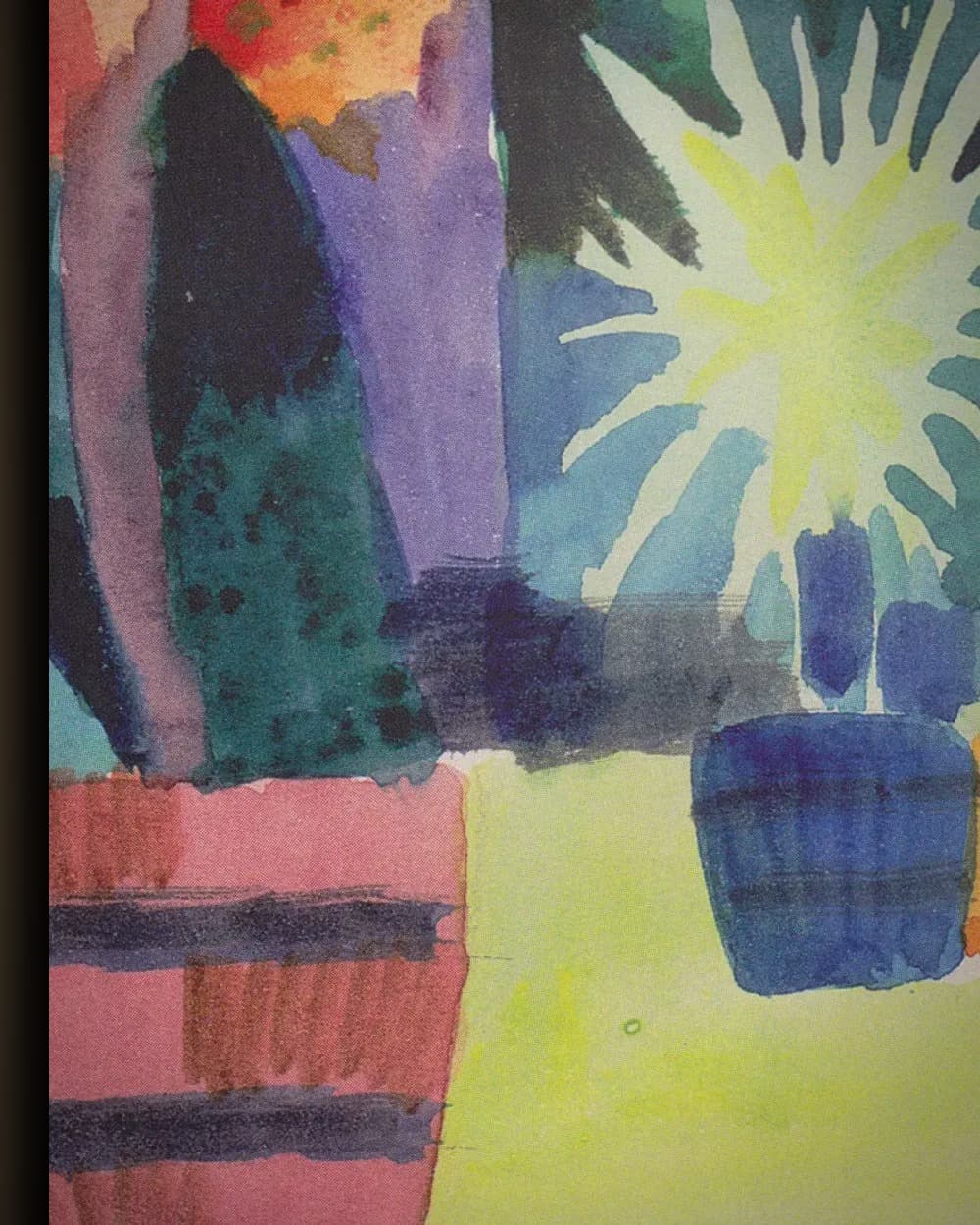 Materiaal en afwerking van Abstracte Bloei in het wisselframe