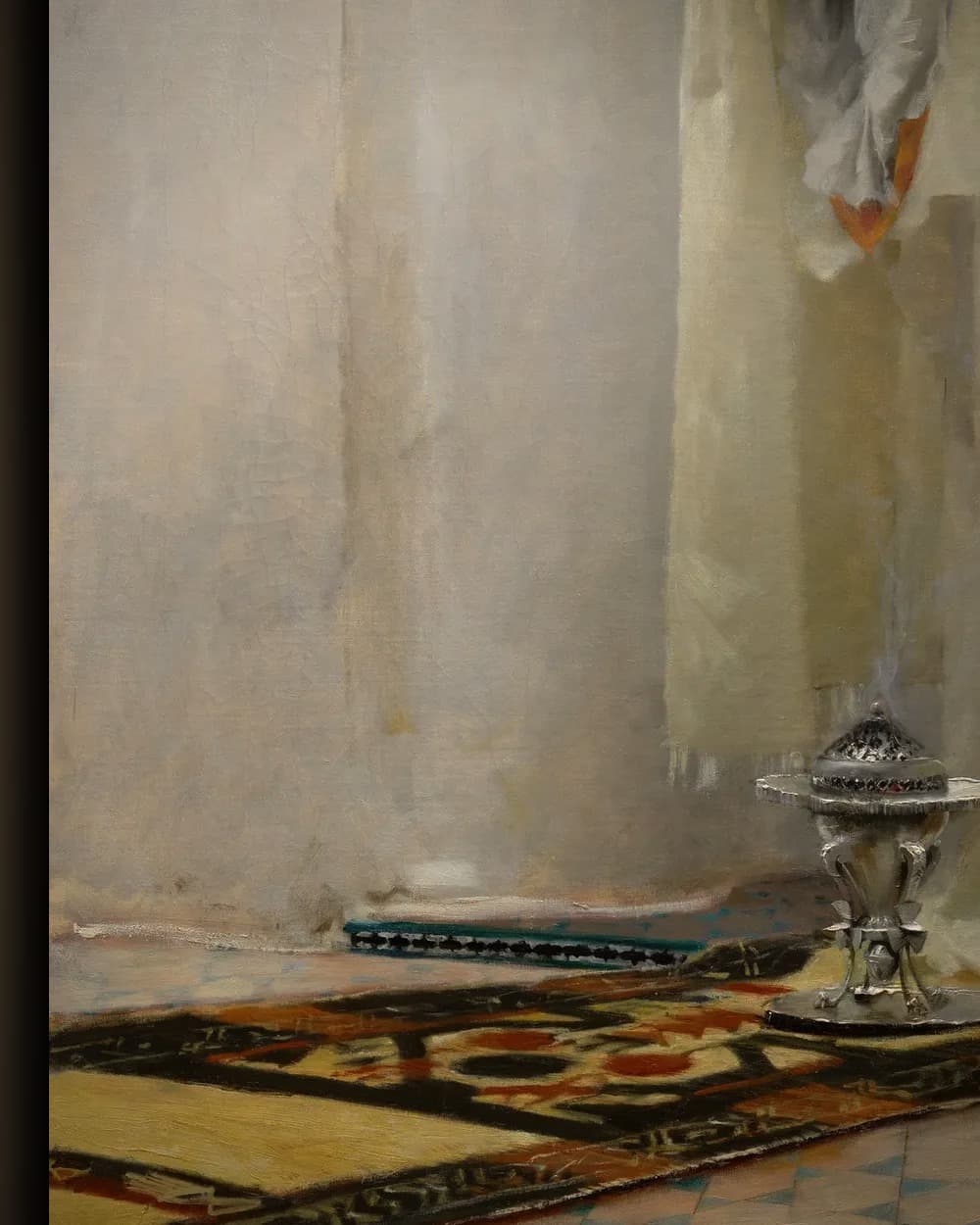 Materiaal en afwerking van Fumée d'ambre gris (1880) in het wisselframe