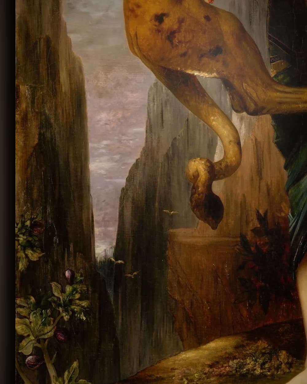 Materiaal en afwerking van Oedipus en de Sfinx in het wisselframe