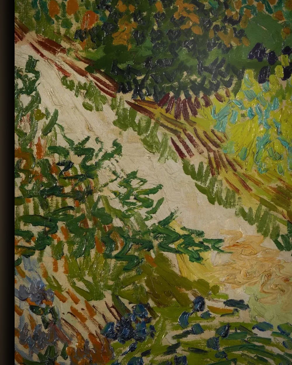 Materiaal en afwerking van Bloeiende tuin te Arles in het wisselframe