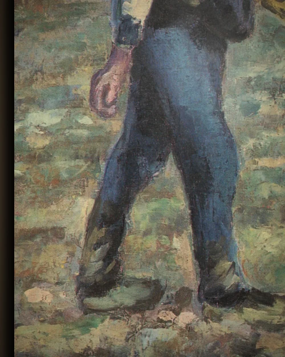 Materiaal en afwerking van De zaaier, Montfoucault in het wisselframe