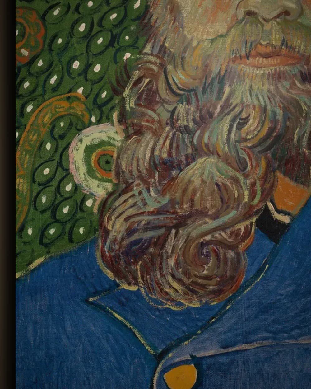 Materiaal en afwerking van Portret van Joseph Roulin in het wisselframe