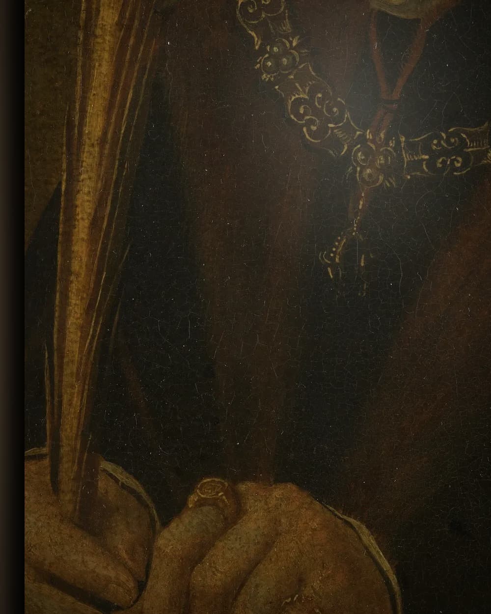 Materiaal en afwerking van Portret van Jan van Egmond (1438-1516), graaf van Egmond in het wisselframe