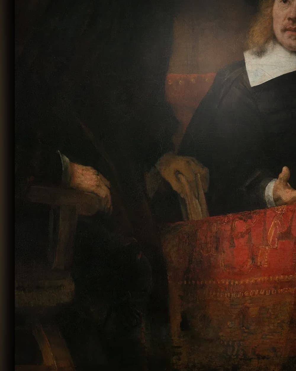 Materiaal en afwerking van De staalmeesters in het wisselframe