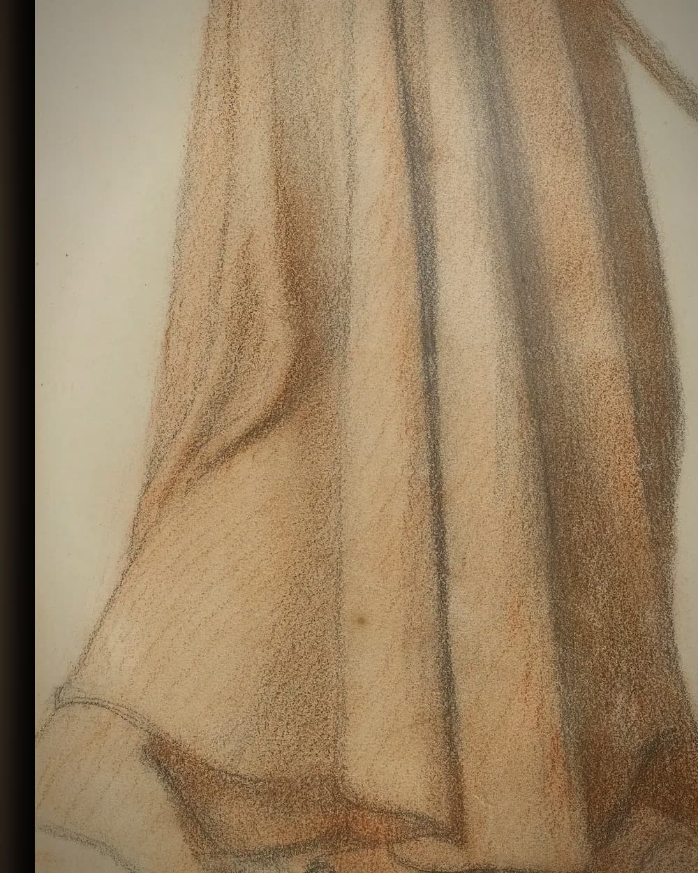 Materiaal en afwerking van Dantes droom op het moment van de dood van Beatrice, figuurstudie in het wisselframe