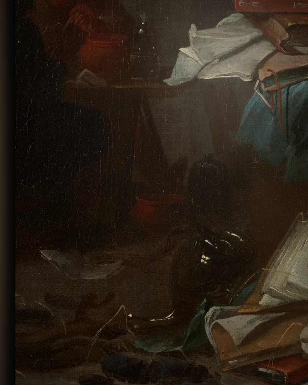 Materiaal en afwerking van De alchemist in het wisselframe