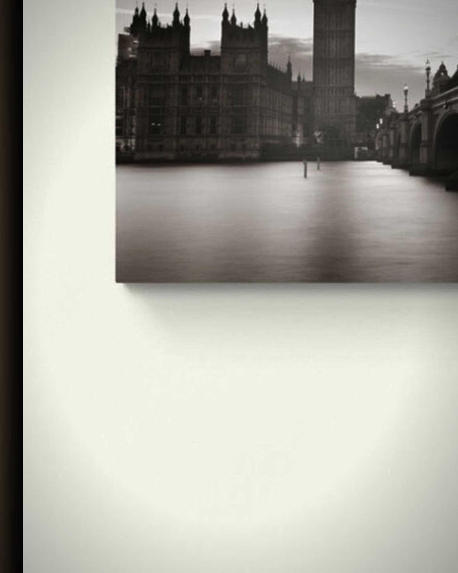 Materiaal en afwerking van Big ben zwart-wit in het wisselframe