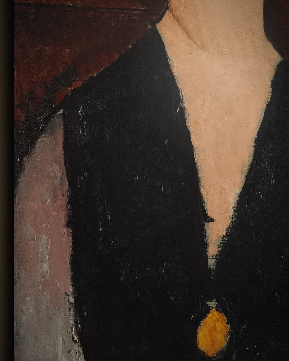 Materiaal en afwerking van Portret van een vrouw in het wisselframe