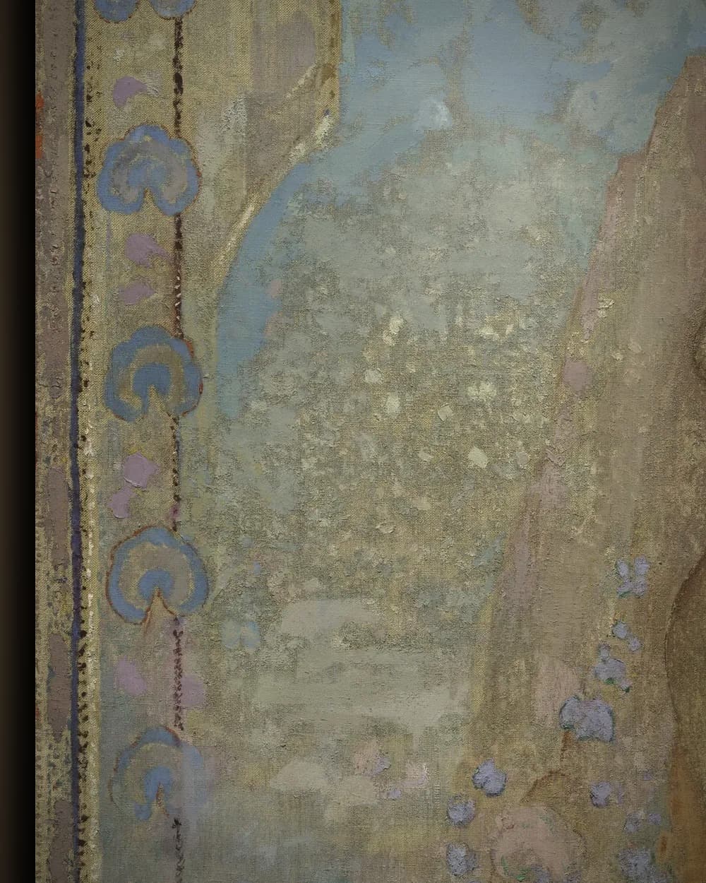 Materiaal en afwerking van De Nymf in de Bloemenboog in het wisselframe