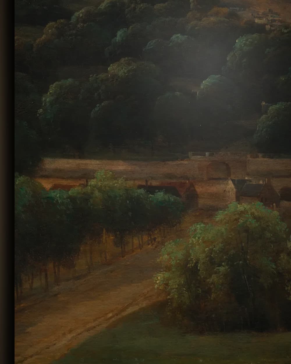 Materiaal en afwerking van Rivierlandschap bij zonsondergang in het wisselframe