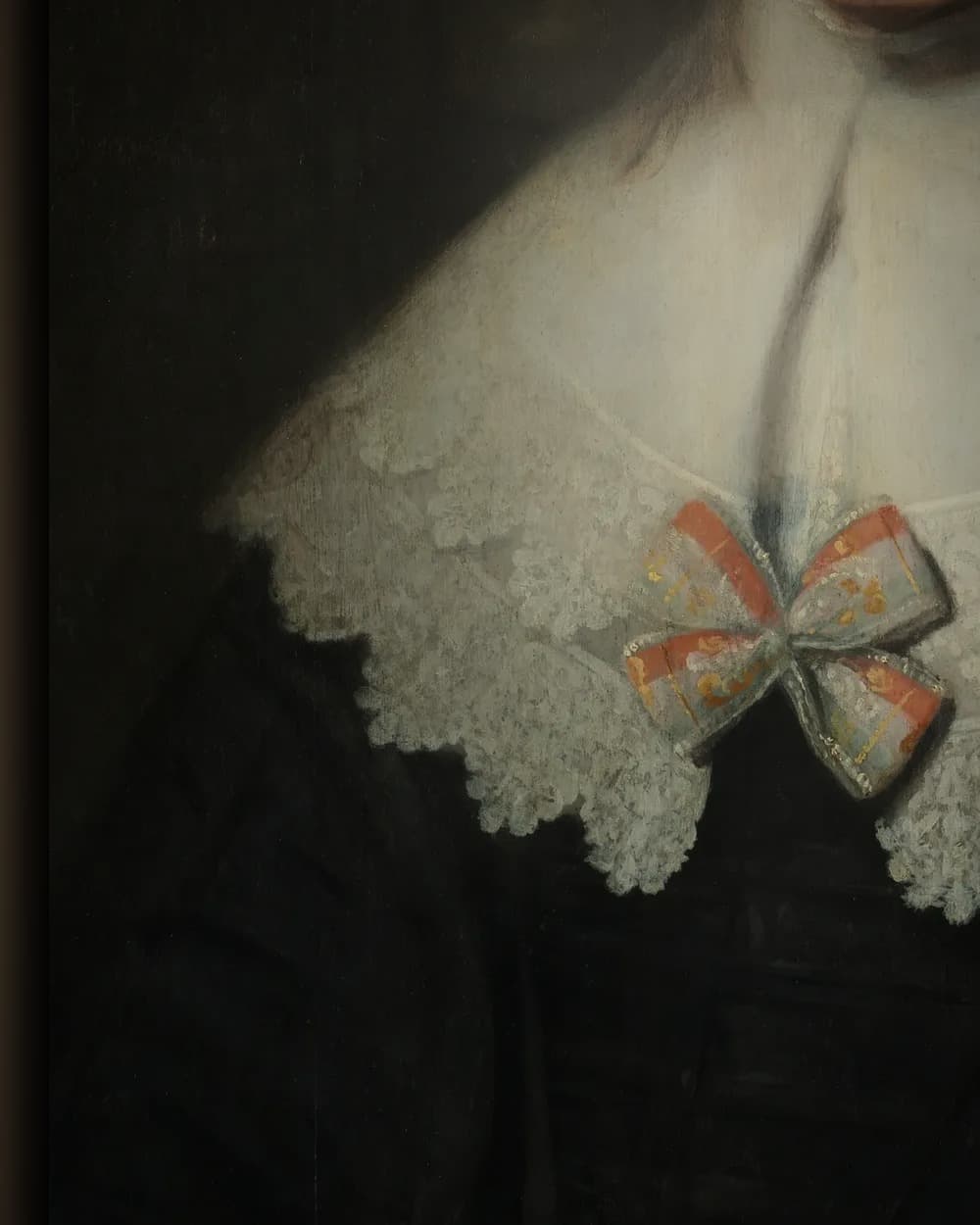 Materiaal en afwerking van Portret van een vrouw in het wisselframe