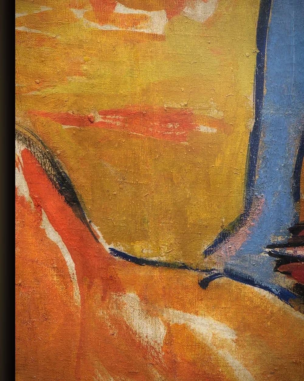Materiaal en afwerking van Blauw meisje in de zon in het wisselframe