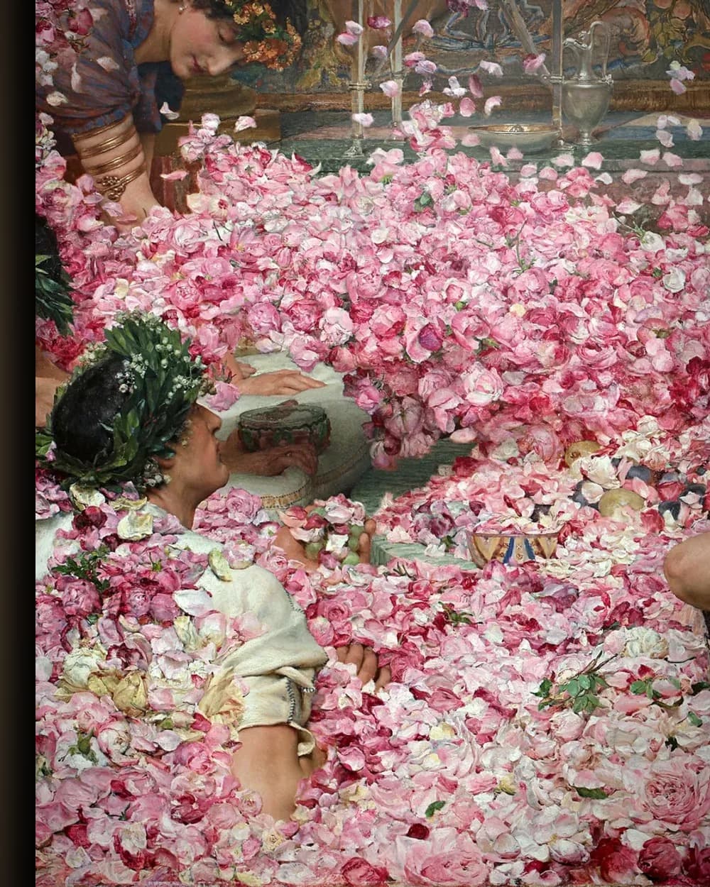 Materiaal en afwerking van De rozen van Heliogabalus in het wisselframe