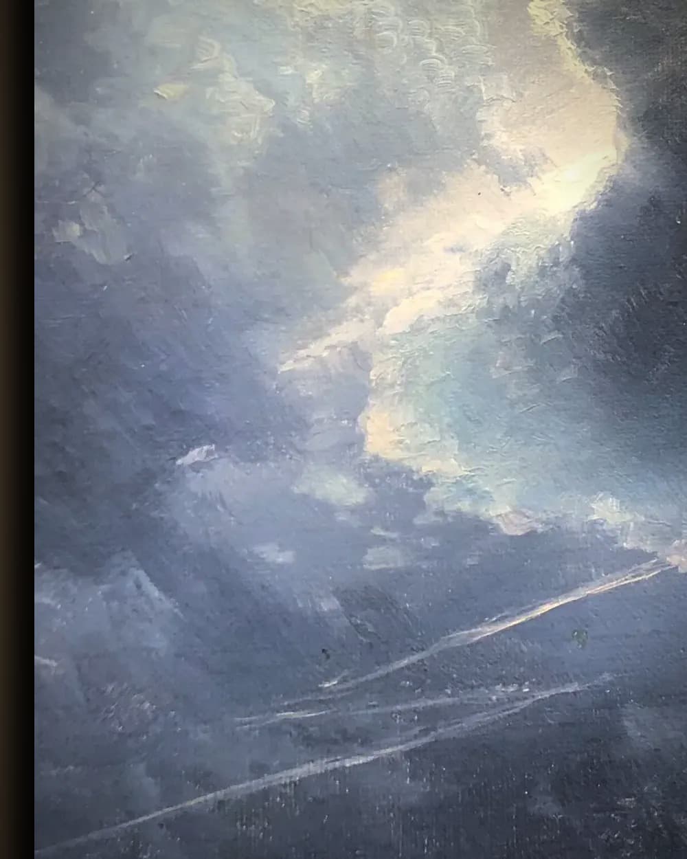 Materiaal en afwerking van Wolken en bliksem in het wisselframe