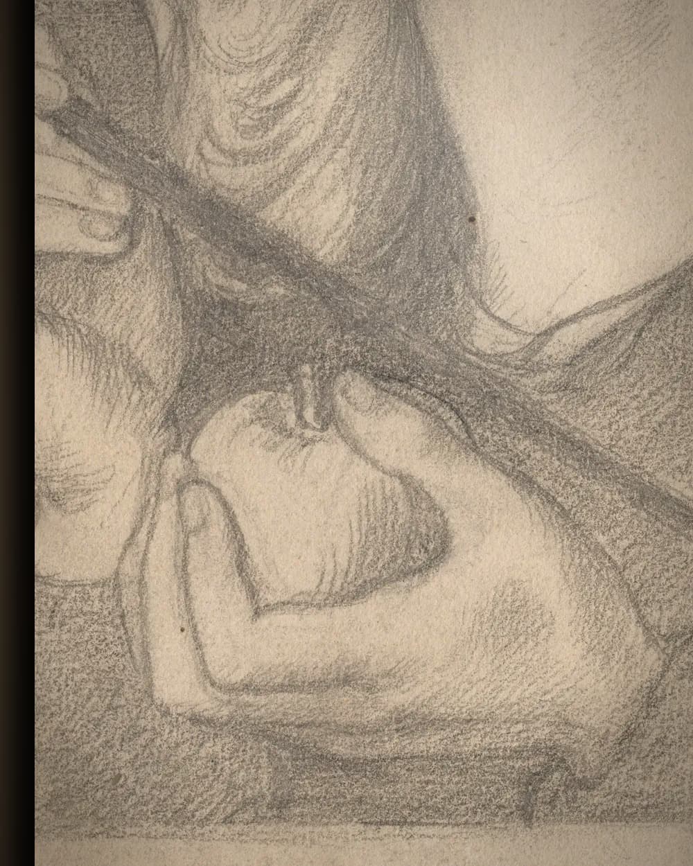 Materiaal en afwerking van Studie voor Venus Verticordia in het wisselframe