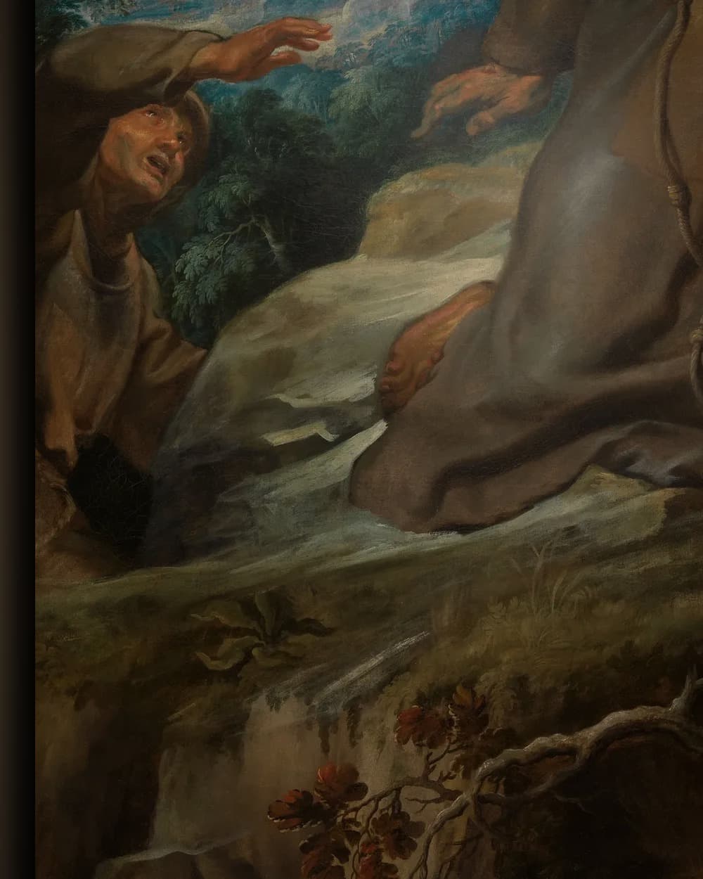 Materiaal en afwerking van De stigmatisatie van Sint-Franciscus van Assisi in het wisselframe