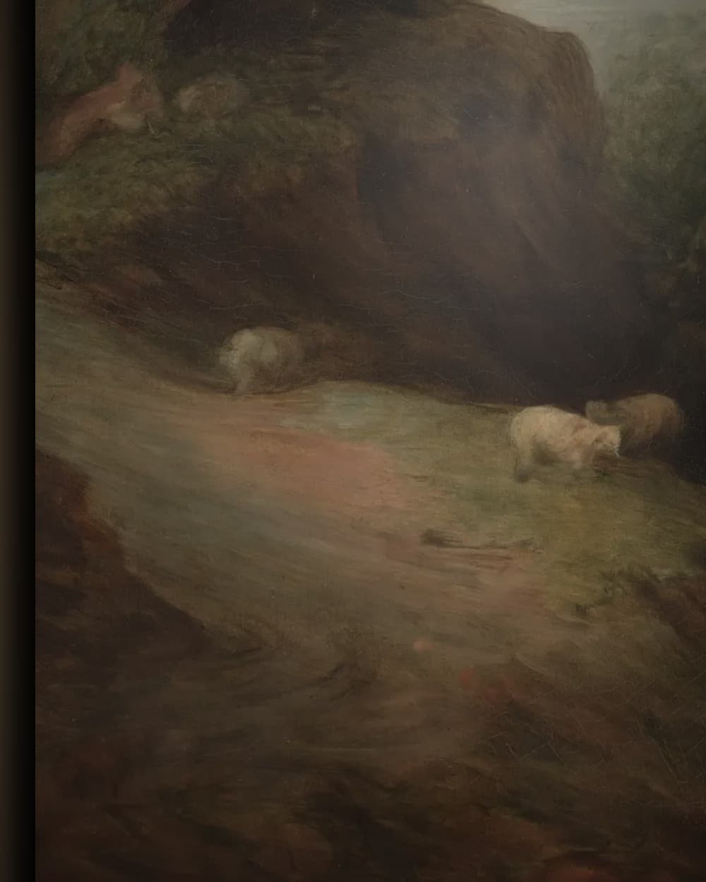 Materiaal en afwerking van Rotsachtig boslandschap met een dal en een stuw in het wisselframe