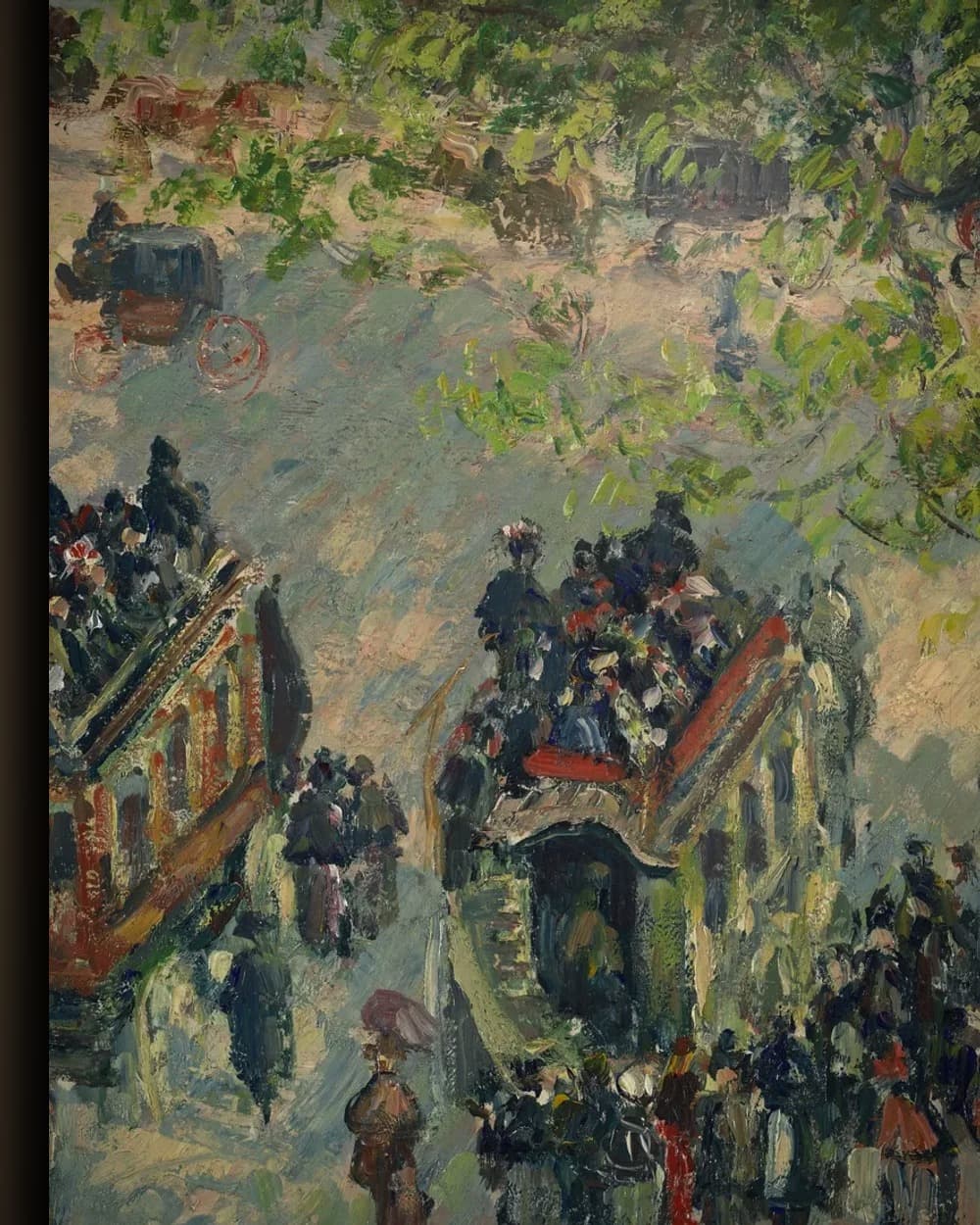 Materiaal en afwerking van Place du Théâtre-Français, lente in het wisselframe