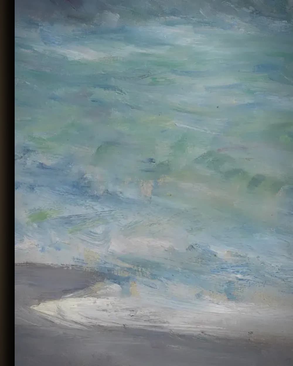 Materiaal en afwerking van Regen bij Étretat in het wisselframe
