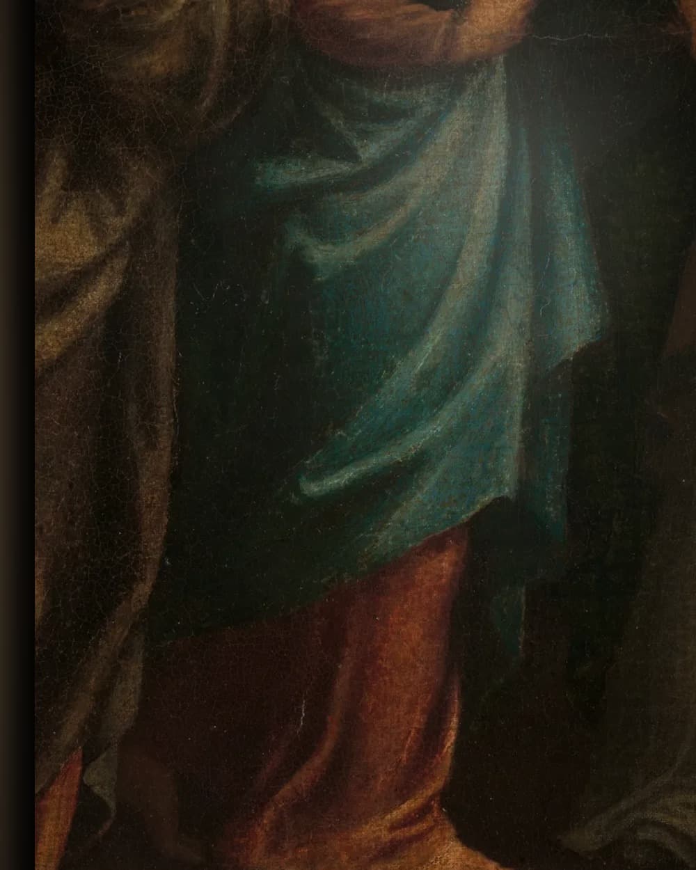 Materiaal en afwerking van Het huwelijk van Maria met Jozef in het wisselframe