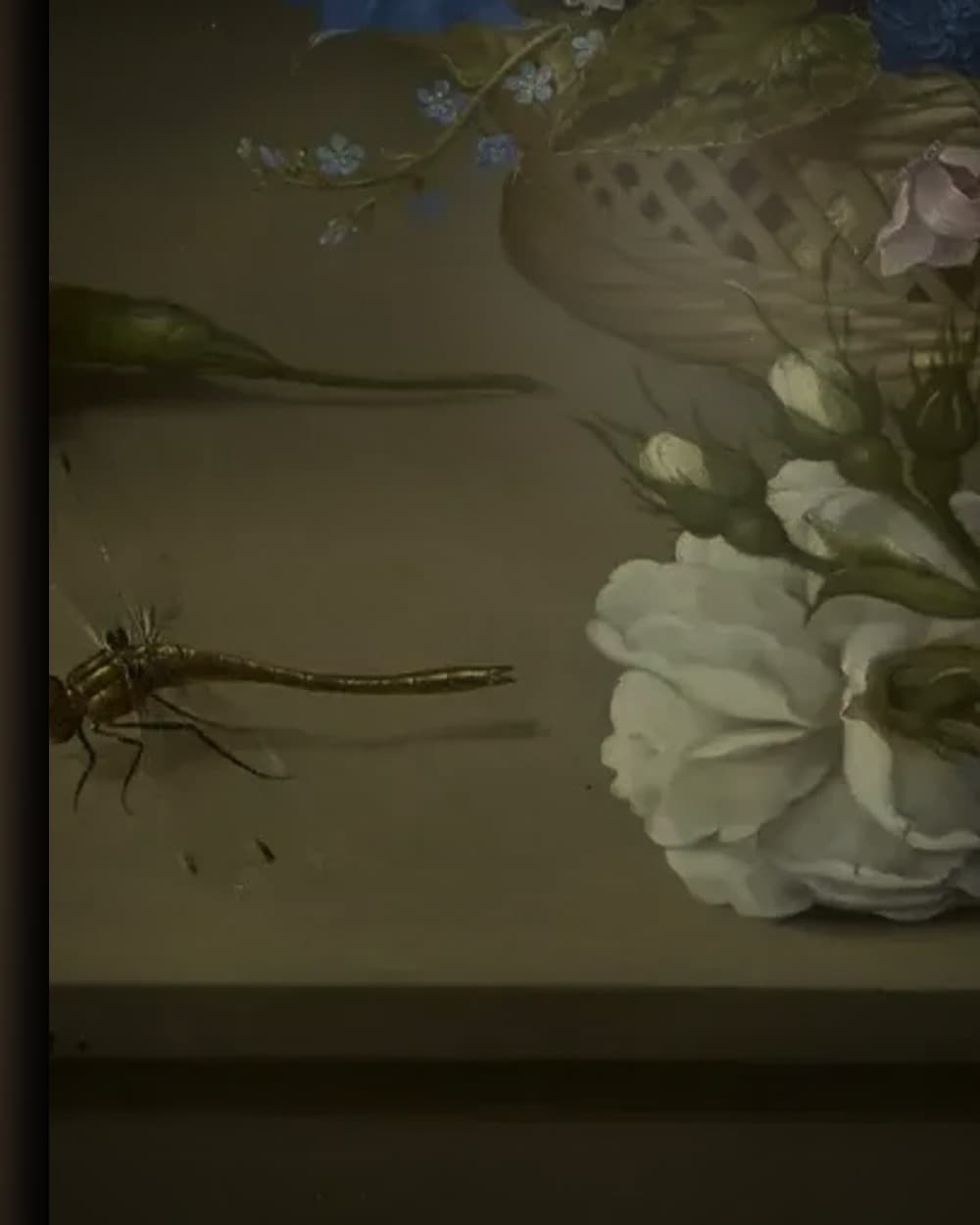 Materiaal en afwerking van Boeket bloemen in het wisselframe