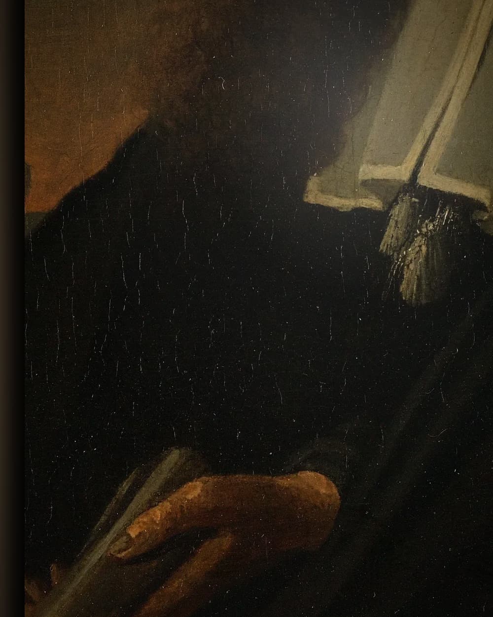 Materiaal en afwerking van Zelfportret in het wisselframe