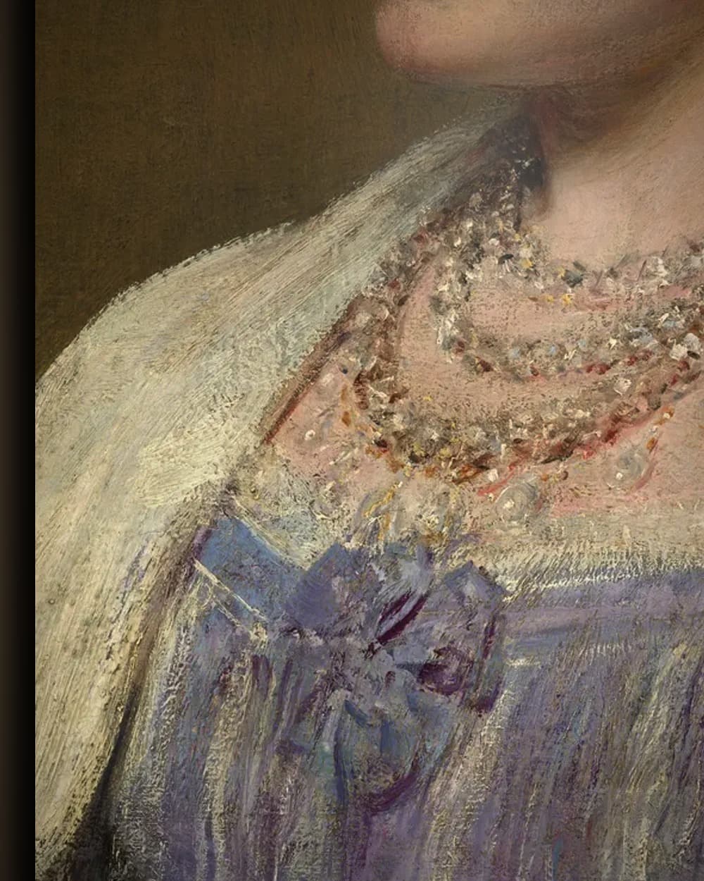 Materiaal en afwerking van Hertogin de Fitz-James in het wisselframe