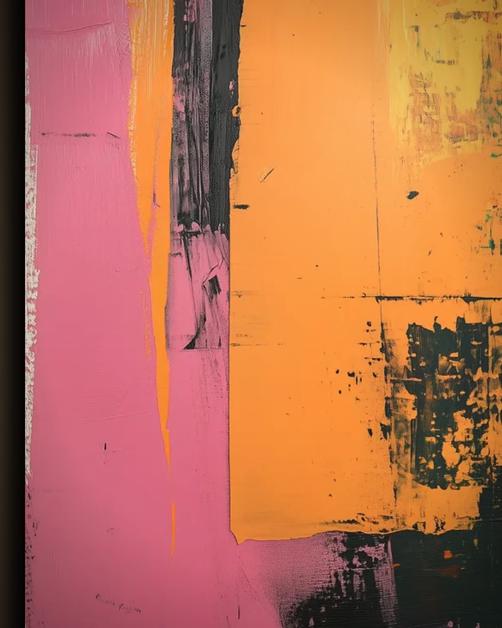 Materiaal en afwerking van Roze doorbraak in het wisselframe