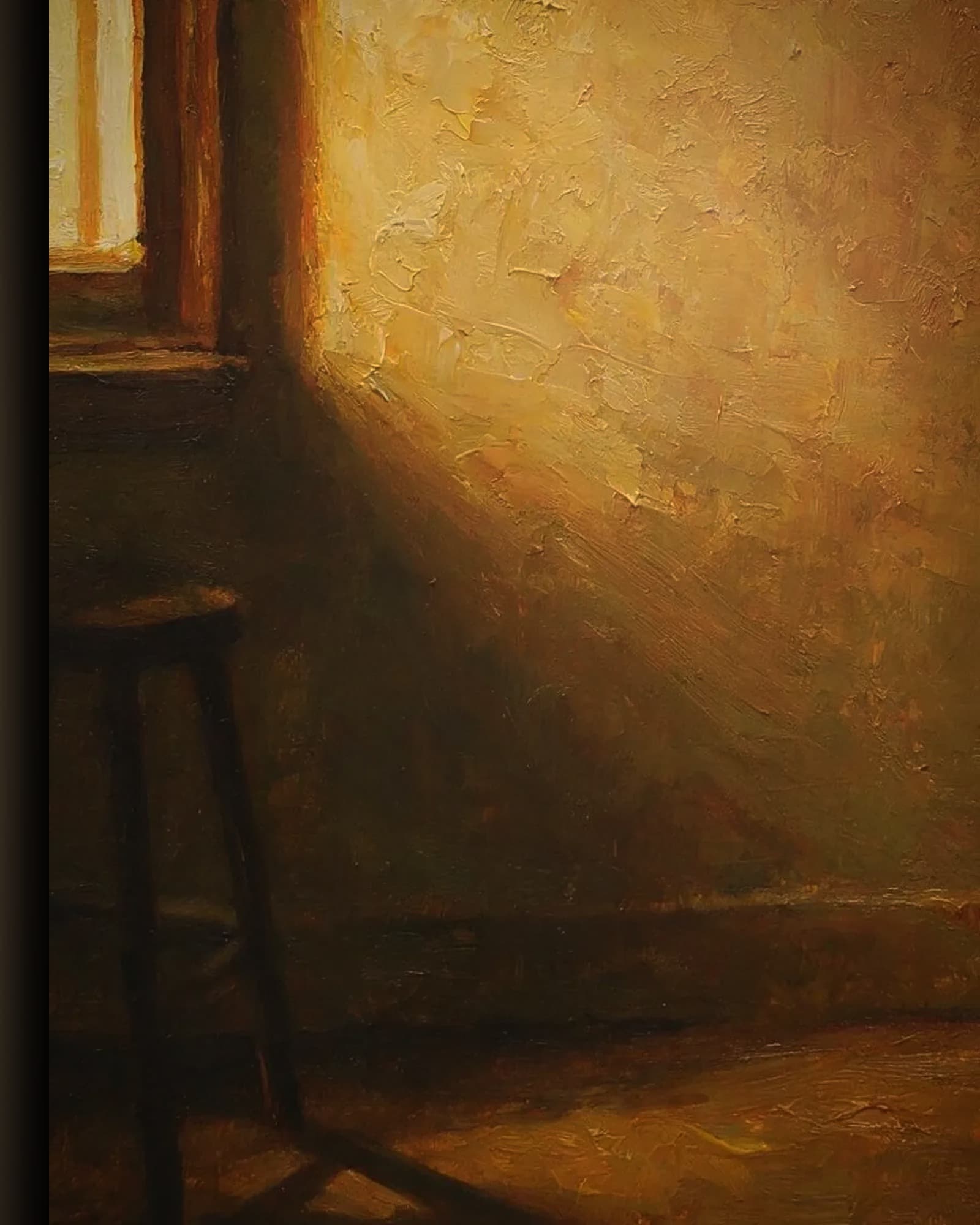 Materiaal en afwerking van Licht op een muur met een spijker in het wisselframe