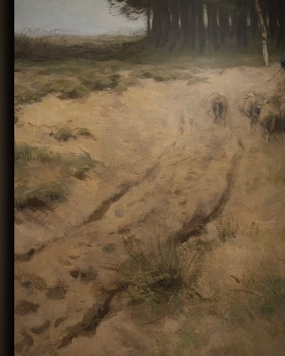 Materiaal en afwerking van Heide bij Laren (paarse heide) in het wisselframe