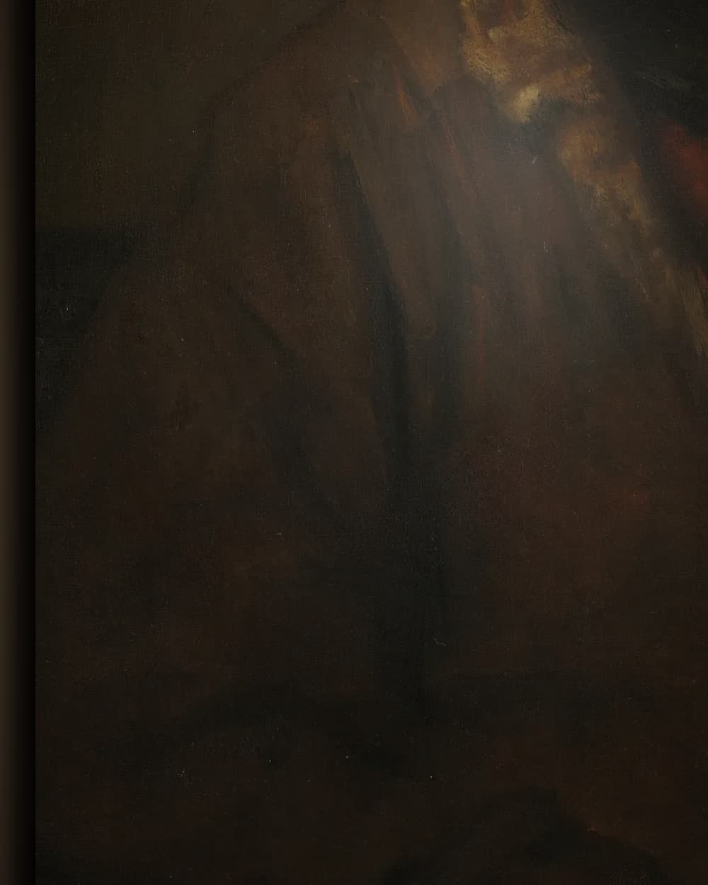 Materiaal en afwerking van Een man met baard en hoed in het wisselframe