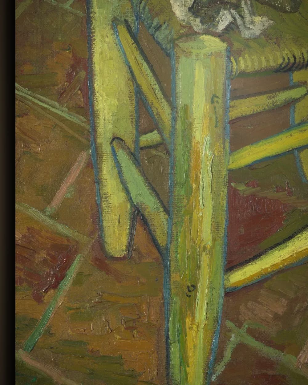 Materiaal en afwerking van Van Goghs stoel in het wisselframe