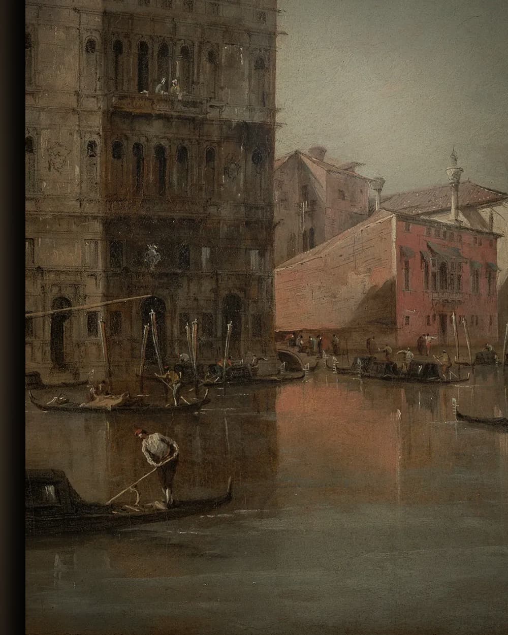 Materiaal en afwerking van Gondels op het Canal Grande in het wisselframe