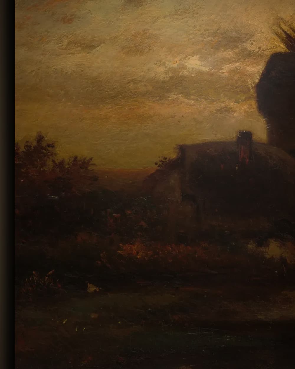 Materiaal en afwerking van Molen in avondlicht in het wisselframe