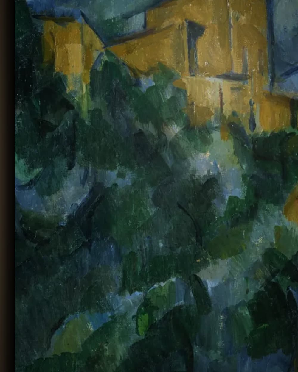 Materiaal en afwerking van De berg Sainte-Victoire en Château Noir in het wisselframe