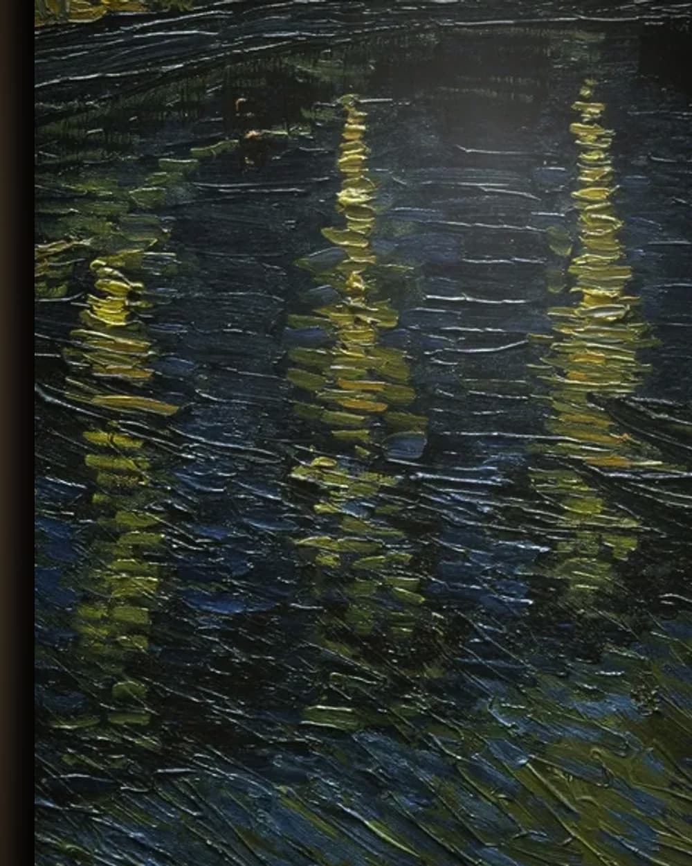 Materiaal en afwerking van De sterrennacht in het wisselframe