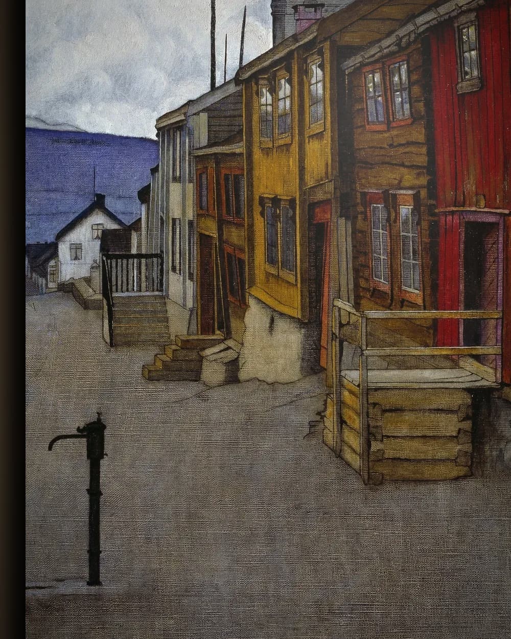 Materiaal en afwerking van Levendige Straat in Røros in het wisselframe