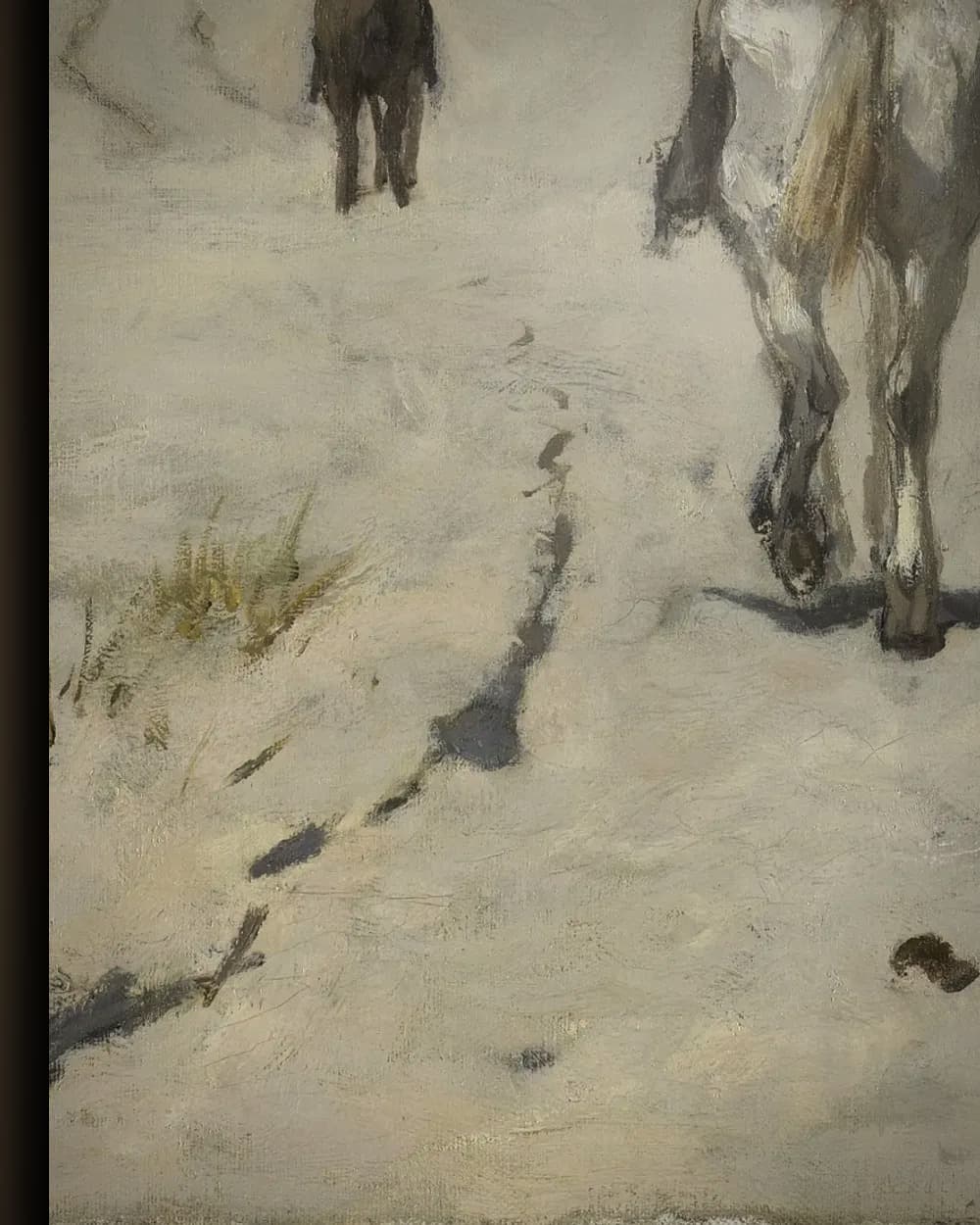 Materiaal en afwerking van Morgenrit langs het strand in het wisselframe