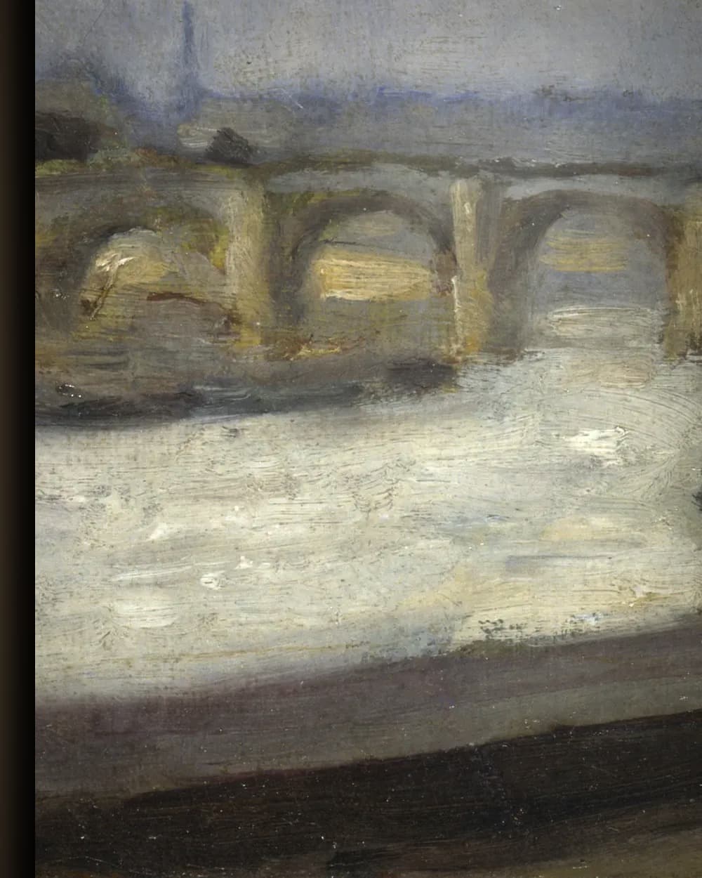 Materiaal en afwerking van Gezicht op de Seine met Notre Dame in het wisselframe