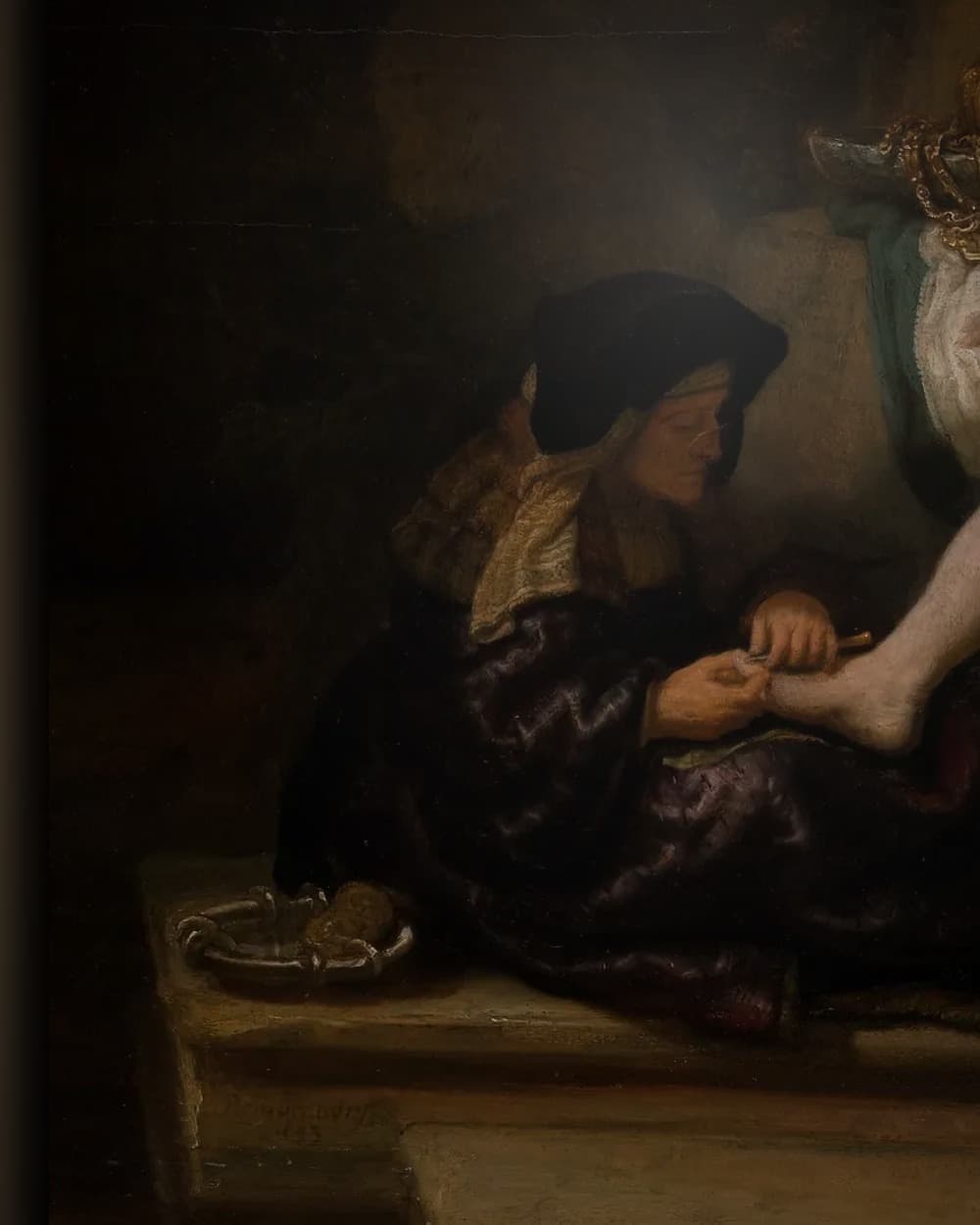 Materiaal en afwerking van Het Toilet van Bathseba in het wisselframe