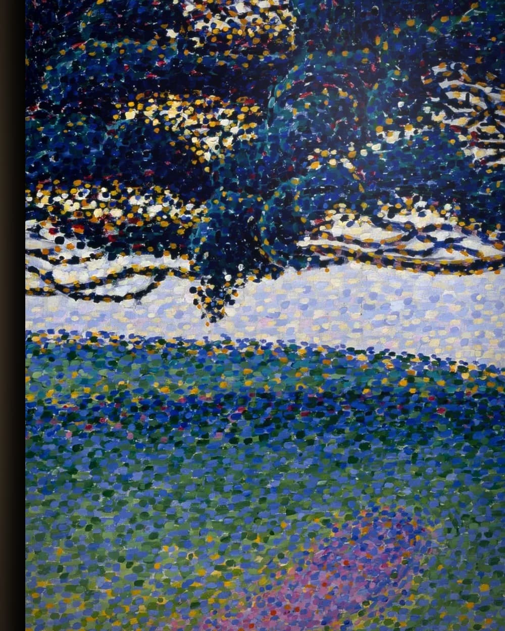 Materiaal en afwerking van Majestueuze boom aan het water in het wisselframe