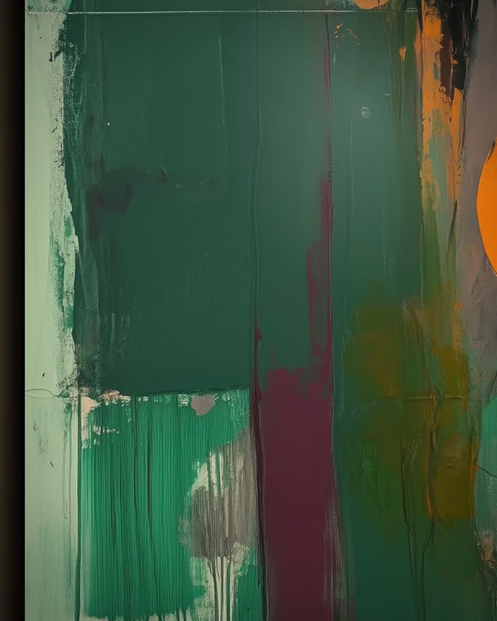 Materiaal en afwerking van Figuur in groen in het wisselframe