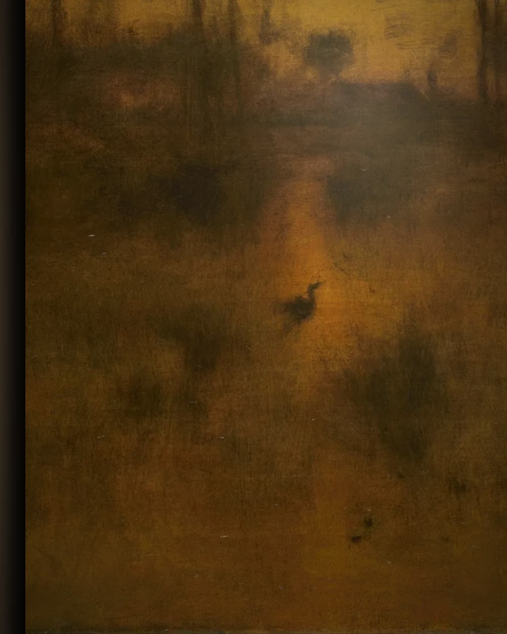 Materiaal en afwerking van The Home of the Heron (1893) in het wisselframe