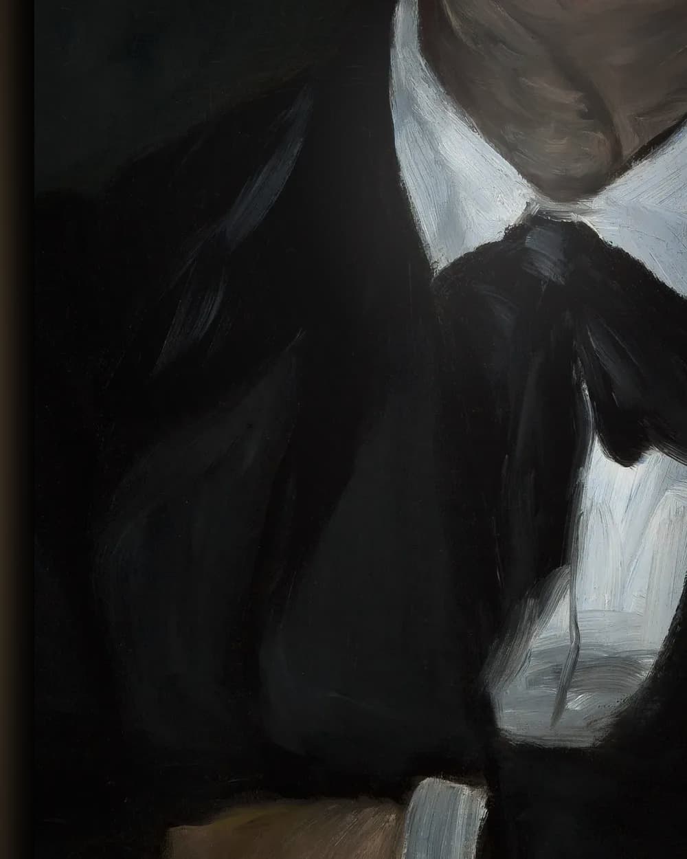 Materiaal en afwerking van Léonard Renoir, de vader van de kunstenaar in het wisselframe