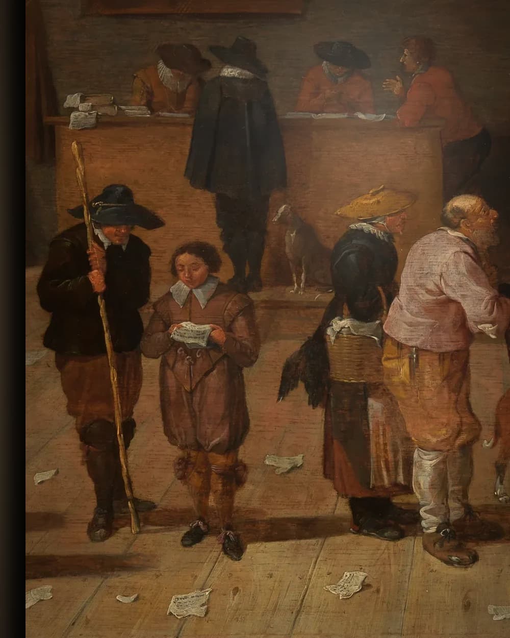 Materiaal en afwerking van Het advocatenkantoor in het wisselframe